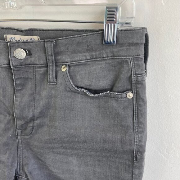 Madewell Gray Hand Cut High Riser Denim Shorts - Picture 7 of 8